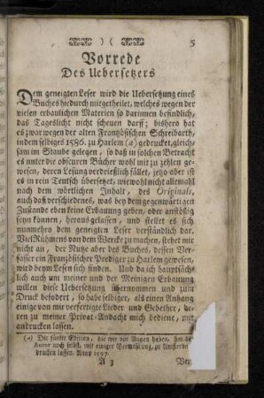 Vorrede Des Uebersetzers