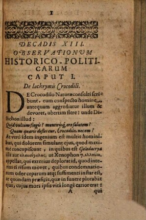Observationum Historico-Politicarum Decades ... Michaelis Piccarti Fr. Professoris Norici, [3]. Michaelis Piccarti Fr. Professoris Norici p.m. ... Decades Posthumae : Cum triplici Indice