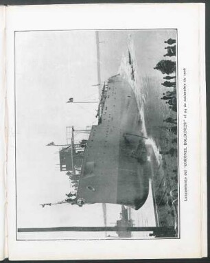 [Fotografía de] Lanzamiento del "Coronel Bolognesi" el 24 de setiembre de 1906
