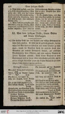 XI. Von dem heiligen Geiste, seinen Gaben und seinen Wirkungen