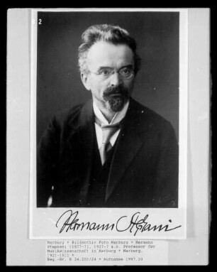 Hermann Stephani (1877-?), 1927-? a.o. Professor der Musikwissenschaften in Marburg