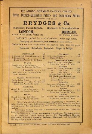 Adressbuch aller Länder der Erde der Kaufleute, Fabrikanten, Gewerbtreibenden, Gutsbesitzer etc : Zugleich Handelsgeographie, Produkten- u. Fabrikanten-Bezugs-Angabe, 19a