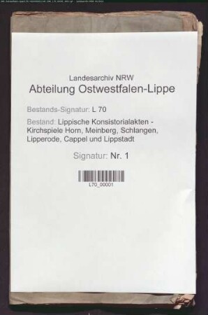 Zweite Reformation [siehe auch Nr. 61 / Pastor Wind]