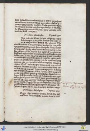 De Zenone et Gorgia philosophis