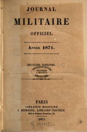 Journal militaire officiel. 1871,2,[1]