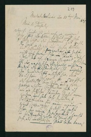 5-10, Brief vom 11. Mai 1865