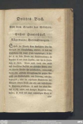 Erstes Hauptstück. Allgemeine Betrachtungen.
