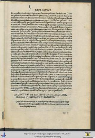 De Partibus Animalium.