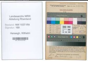 Entnazifizierung Wilhelm Herwegh , geb. 19.07.1909 ()