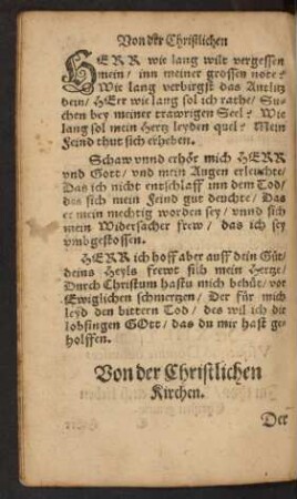 Von der Christlichen Kirchen.