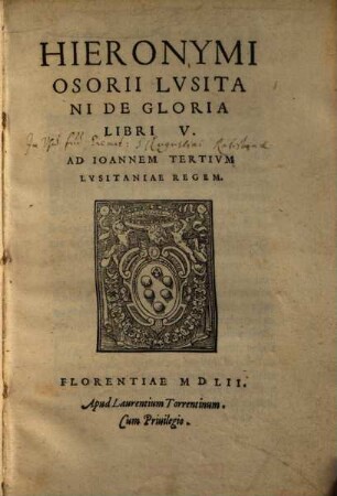 De gloria : libri V.