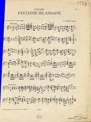 Fantaisie irlandaise : Op. 59