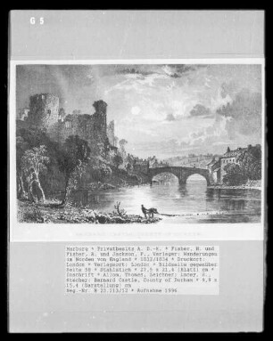 Wanderungen im Norden von England, Band 1 — Bildseite gegenüber Seite 58 — Barnard Castle, County of Durham
