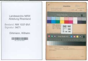 Entnazifizierung Wilhelm Dirkmann , geb. 12.09.1900 (Amtsinspektor)