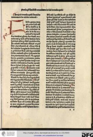 Incipit breviloquium sancti Bonaventure de ordine Minorum.