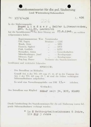 Lindner, Eugen