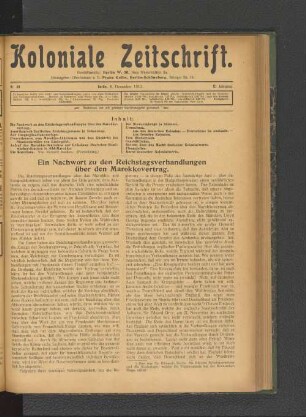 Nr. 50. Berlin, 8. Dezember 1911. 12. Jahrgang.