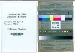 Entnazifizierung Charlotte Hoffmann , geb. 24.10.1919 (Verkaeuferin)