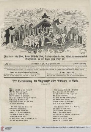 No. 37, Frankfurt a. M., 30. September 1861, Zweiter Jahrgang