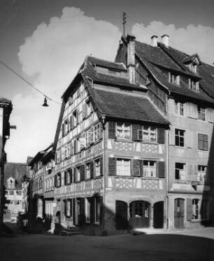 Meersburg, Kirchstraße 1-3. Wohnhaus (1677). Eckansicht