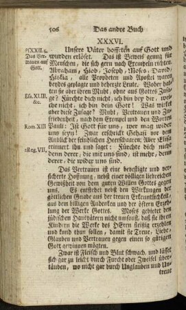 XXXVI. Das Vertrauen auf Gott. - XXXVII. Die Beständigkeit.