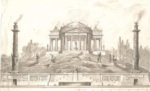 Gärtner, Andreas; München; Illuminations-Dekoration, Varianten - "Templum Pacis" (Perspektive)