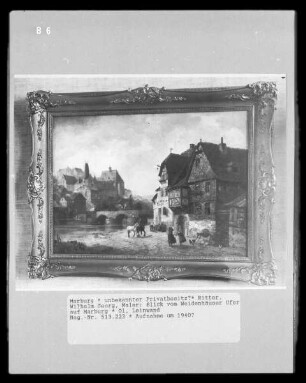 Blick vom Weidenhäuser Ufer auf Marburg
