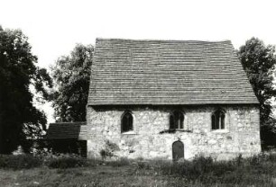 Rom-Lancken Kr. Parchim. Dorfkirche. 15. Jh. Ansicht von Süd