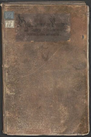 München, Hofbibliothek (17. Jh.): Standortkatalog der Zimelien (Handschriften und Drucke), Mitte 17. Jh. - BSB Cbm Cat. 66