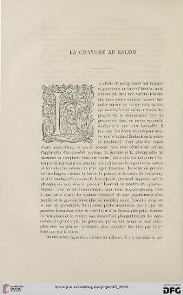 2. Pér. 6.1872: La gravure au Salon