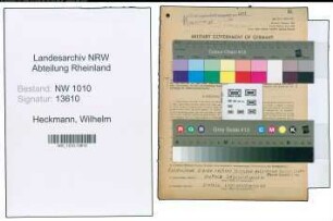 Entnazifizierung Wilhelm Heckmann , geb. 07.02.1903 (Dreher)