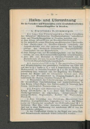 A. Einleitende Bestimmungen.