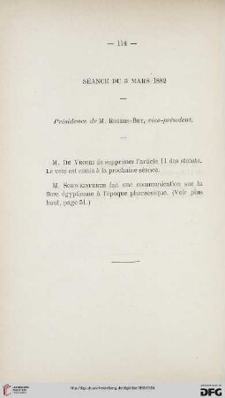 Séance du 3 mars 1882
