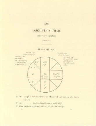 XIV. Inscription Thaie du Vat Nong