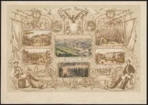 Deutsches Burschenleben. Tübingen : Farblithographie