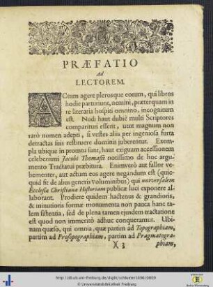 Praefationes ad lectorem.