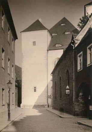 Freiberg, Dom : Freiberg. Dom von der Kirchgasse gesehen
