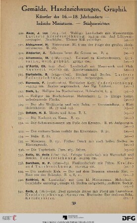 Gemälde, Handzeichnungen, Graphik (Nr. 520-741)