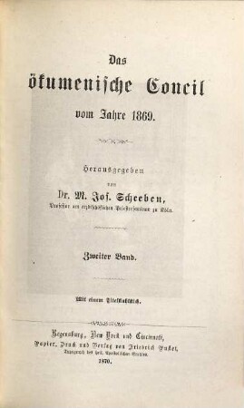 Das ökumenische Concil vom Jahre 1869, 2