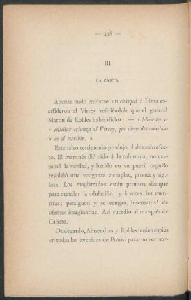 III - La carta