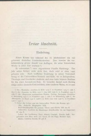Erster Abschnitt. Einleitung.