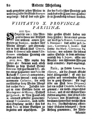 Visitatio X. Provinciæ Parisinæ