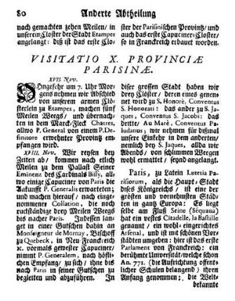 Visitatio X. Provinciæ Parisinæ
