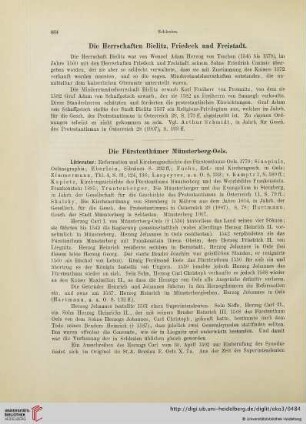 Die Fürstenthümer Münsterberg-Oels