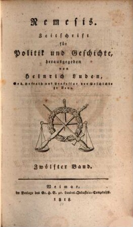 Nemesis : Zeitschrift für Politik und Geschichte. 12, 12. 1818