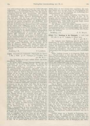 659-660 [Rezension] Mehlis, Georg (Hrsg.), Logos. Internationale Zeitschrift für Philosophie der Kultur. I. Bd. 1910. 3. Heft