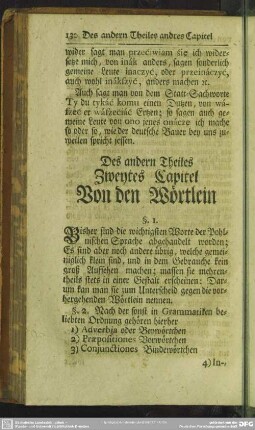 Des andern Theiles Zweytes Capitel