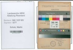 Entnazifizierung Martin Scholz , geb. 29.11.1898 (Rektor)
