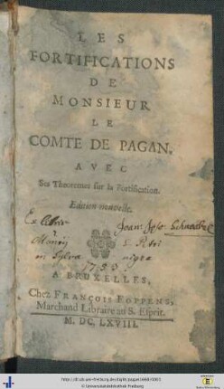 Les Fortifications De Monsieur Le Comte De Pagan