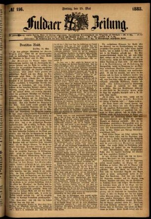 Ausgabe vom Freitag, den 25. Mai 1883.